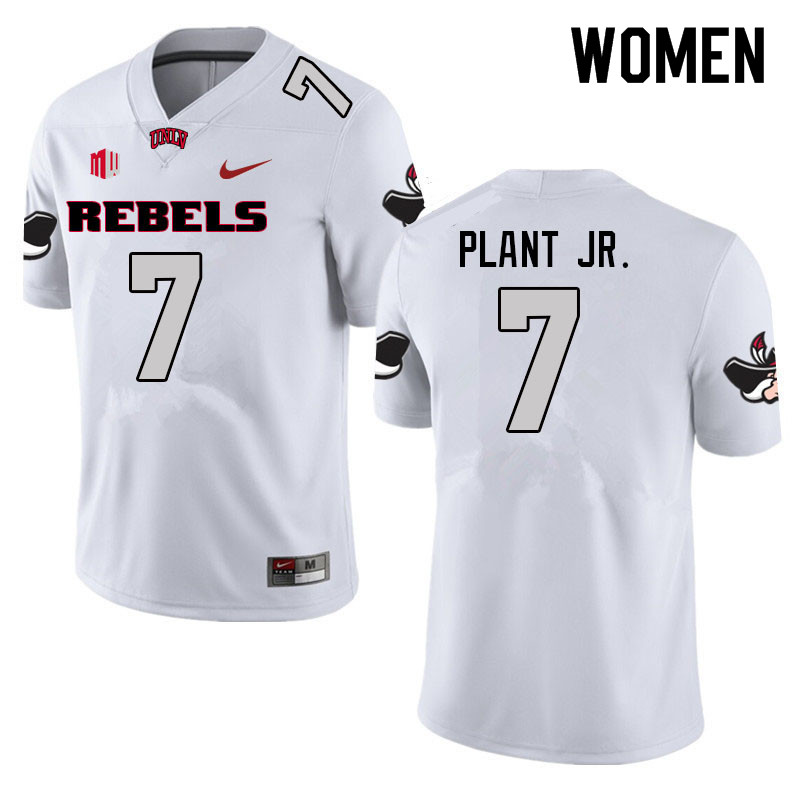 Women #7 Adam Plant Jr. UNLV Rebels College Football Jerseys Sale-White - Click Image to Close